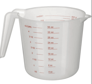 Mainstays 4 Cup PP Plastic Measuring Cup, 32 oz, Clear