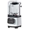 VEVOR Professional Blender with Shield, Commercial Countertop Blenders, 68 oz Glass Jar Blender Combo, Stainless Steel 9 Speed & 5 Functions Blen