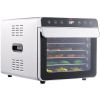 VEVOR Food Dehydrator Machine, 6 Stainless Steel Trays, 700W Electric Food Dryer w/ Digital Adjustable Timer & Temperature for Jerky, Herb, Meat,