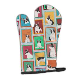 Lots of Black and White French Bulldog Oven Mitt Heat Resistant Thick Oven Mitt for Hot Pans and Oven, Kitchen Mitt Protect Hands