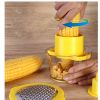 Multifunction Mini Manual Corn Peeler Corn Sheller Corn Stripper Corn Thresher with Measuring Bowl Potato Peeler Fruit Vegetable Chocolate Grater