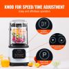 VEVOR Professional Blender with Shield, Commercial Countertop Blenders, 68 oz Glass Jar Blender Combo, Stainless Steel 9 Speed & 5 Functions Blen