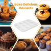 2 Pack 12 Cups Silicone Muffin Pans Nonstick Cupcake Tins Trays Regular Size Cupcake Molds Heat Resistant Oven Microwave Fridge Freezer Dishwashe