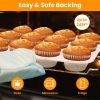 2 Pack 12 Cups Silicone Muffin Pans Nonstick Cupcake Tins Trays Regular Size Cupcake Molds Heat Resistant Oven Microwave Fridge Freezer Dishwashe