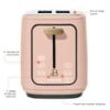 2 Slice Toaster with Touch-Activated Display, Rose by Drew Barrymore