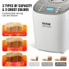 VEVOR Bread Maker, 15-in-1 3LB Dough Machine, Nonstick Ceramic Pan Automatic Breadmaker with Gluten Free Setting, Whole Wheat Bread Making, Digit