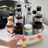 1pc Spice Racks; Rotatable Storage Tray; Salt; Sauce And Vinegar Countertop Storage Rack; Multi-functional Storage Rack; Kitchen Supplies; 8.7in/