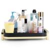 Dish Drying Rack for Kitchen Counter,Dish Drainers with Utensil Holder, Cups Holder,Extra Drying Mat,Black