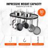VEVOR Hanging Pot Rack, 32 inch Hanging Pot Rack Ceiling Mount, Ceiling Pot Rack with 12 S Hooks, 80 lbs Loading Weight, Ideal for Home, Restaura