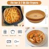 Air Fryer Disposable Paper 100 Pcs Round Non-Stick Paper Prime Oil-proof Parchment Paper Cooking Paper for Fryers Basket Frying Pan Microwave Ove
