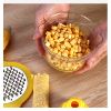 Multifunction Mini Manual Corn Peeler Corn Sheller Corn Stripper Corn Thresher with Measuring Bowl Potato Peeler Fruit Vegetable Chocolate Grater