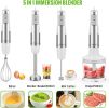Hand Blender, 5 in 1 Multi-Purpose Immersion Blender set, 1100 watts 12 Adjustable Speed Stick Blender, 600ml Beaker, 500ml Food Processor Contai