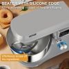 VEVOR Stand Mixer, 660W Electric Dough Mixer with 6 Speeds LCD Screen Timing, Tilt-Head Food Mixer with 7.4 Qt Stainless Steel Bowl, Dough Hook