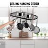 VEVOR Hanging Pot Rack, 32 inch Hanging Pot Rack Ceiling Mount, Ceiling Pot Rack with 12 S Hooks, 80 lbs Loading Weight, Ideal for Home, Restaura